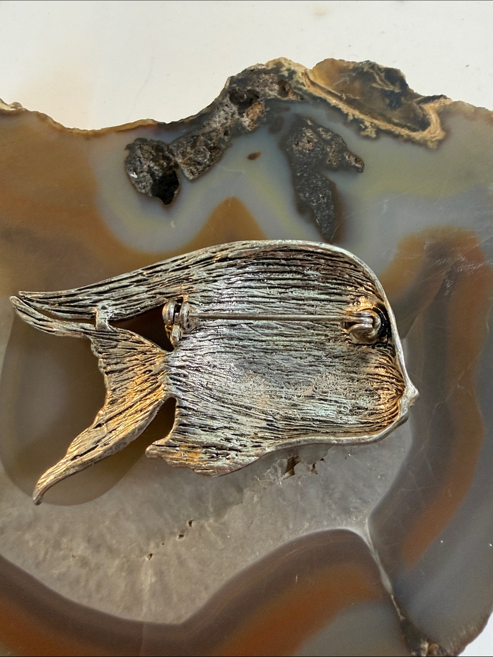 Colorful Enamel Angelfish Brooch Pin - Multicolor 2” x 1.5” - Picture 5 of 9